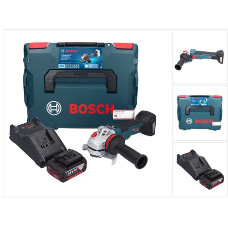 Bosch GWS 18V-10 SC Akku Winkelschleifer 18 V 125 mm Brushless + 1x Akku 5,0 Ah + Ladegerät + L-Boxx