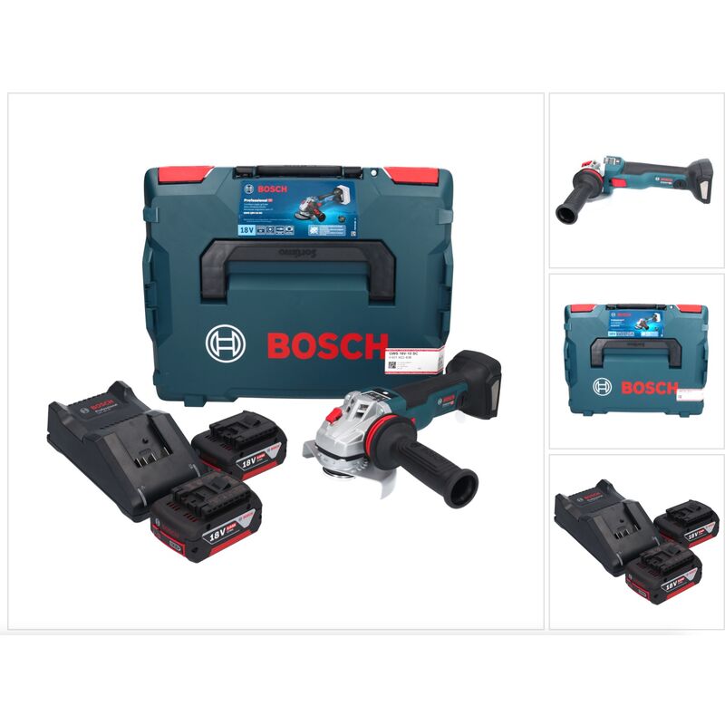Bosch gws 18V-10 sc Meuleuse angulaire sans fil 18 v 125 mm Brushless + 2x batterie 5,0 Ah + chargeur + L-Boxx