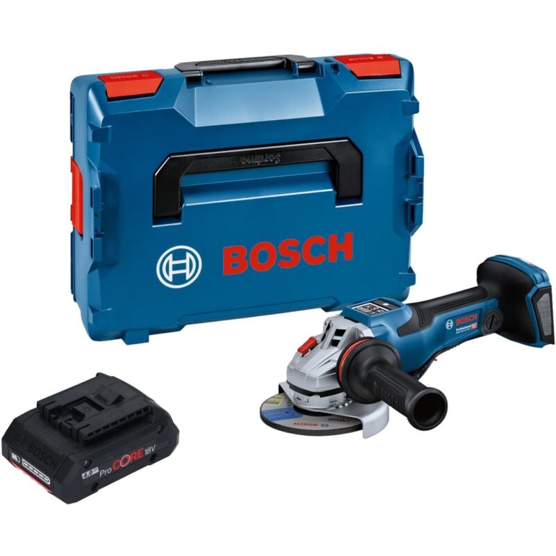 Bosch gws 18V-15 psc Professional Meuleuse angulaire sans fil 18 v 125 mm biturbo Brushless + 1x batterie ProCORE 4,0 Ah + L-Boxx - sans chargeur