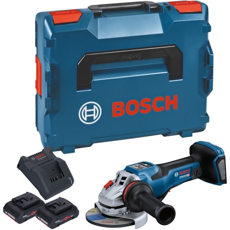 Bosch gws 18V-15 psc Professional Meuleuse angulaire sans fil 18 v 125 mm biturbo Brushless + 2x batterie ProCORE 4,0 Ah + chargeur + L-Boxx