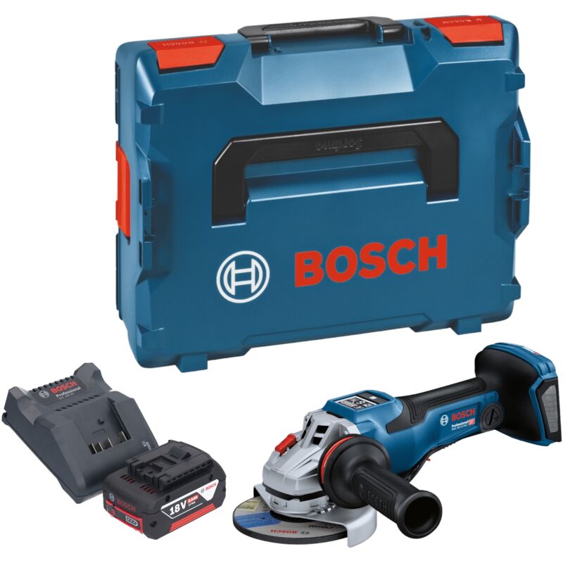 Bosch gws 18V-15 psc Professional Meuleuse angulaire sans fil 18 v 125 mm biturbo Brushless + 1x batterie 5,0 Ah + chargeur + L-Boxx