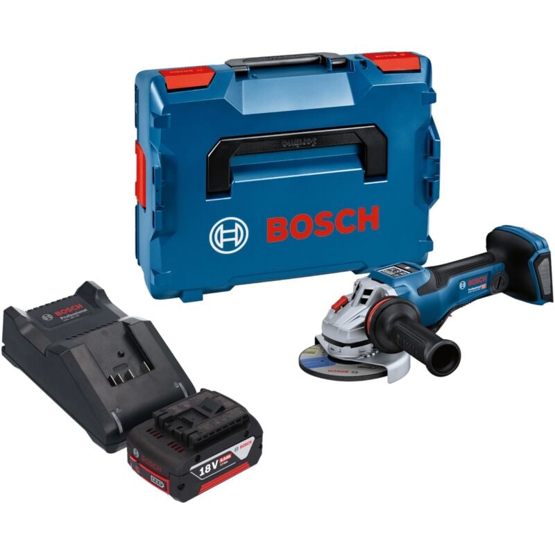 Bosch gws 18V-15 psc Professional Meuleuse angulaire sans fil 18 v 125 mm biturbo Brushless + 1x batterie 5,0 Ah + chargeur + L-Boxx
