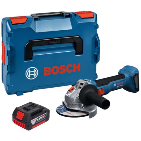 Bosch GWS 18V-8 Professional Akku Winkelschleifer 18 V 125 mm Brushless + 1x Akku 5,0 Ah + L Boxx - ohne Ladegerät