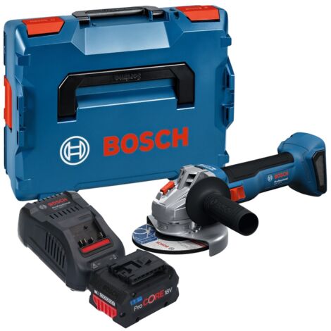 Bosch GWS 18V-8 Professional Akku Winkelschleifer 18 V 125 mm Brushless + 1x ProCORE Akku 5,5 Ah + Ladegerät + L Boxx