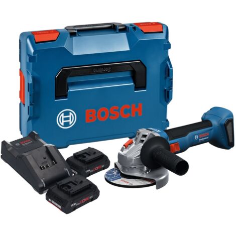 Bosch GWS 18V-8 Professional Akku Winkelschleifer 18 V 125 mm Brushless + 2x ProCORE Akku 4,0 Ah + Ladegerät + L Boxx