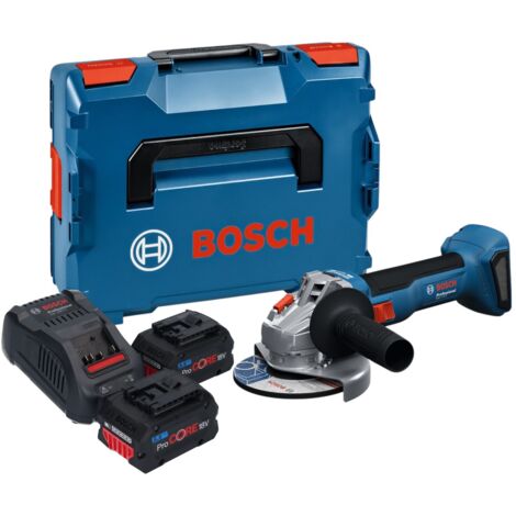 Bosch GWS 18V-8 Professional Akku Winkelschleifer 18 V 125 mm Brushless + 2x ProCORE Akku 5,5 Ah + Ladegerät + L Boxx