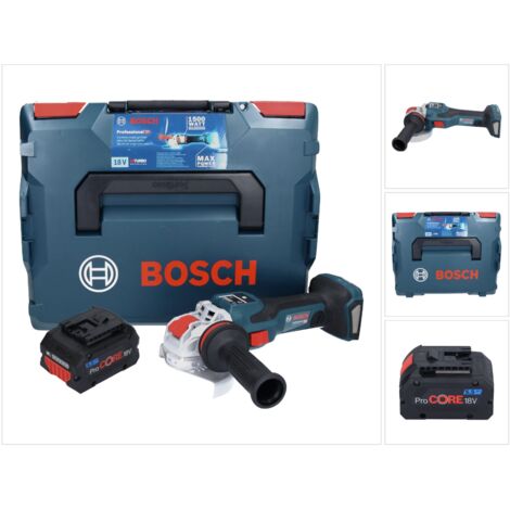 Bosch GWX 18V-15 SC Professional Akku Winkelschleifer 18 V 125 mm BITURBO X-LOCK + 1x ProCORE Akku 5,5 Ah + L-BOXX - ohne Ladegerät