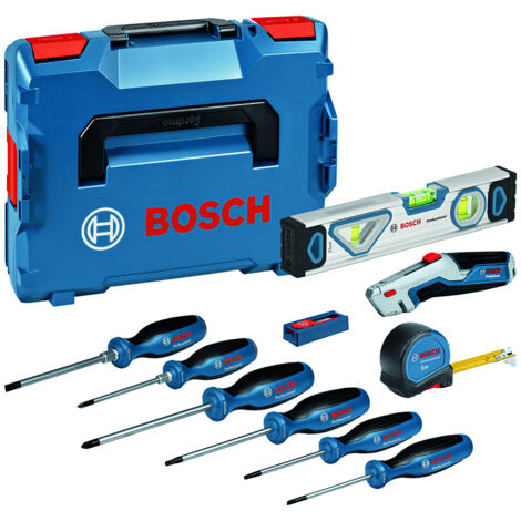 Bosch Handwerkzeug Set Schraubendreher Teppichmesser Wasserwaage Boxx 0615990N2R