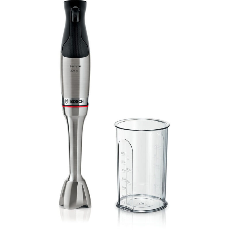 Bosch - Haushalt Serie 6 ErgoMaster Frullatore ad immersione 1200 w con Shaker, Senza bpa acciaio inox, Nero