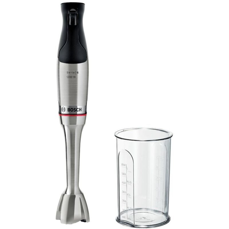 Série 6, Mixeur plongeant, ErgoMaster, 1200 w, Acier inoxydable, MSM6M810 - Bosch