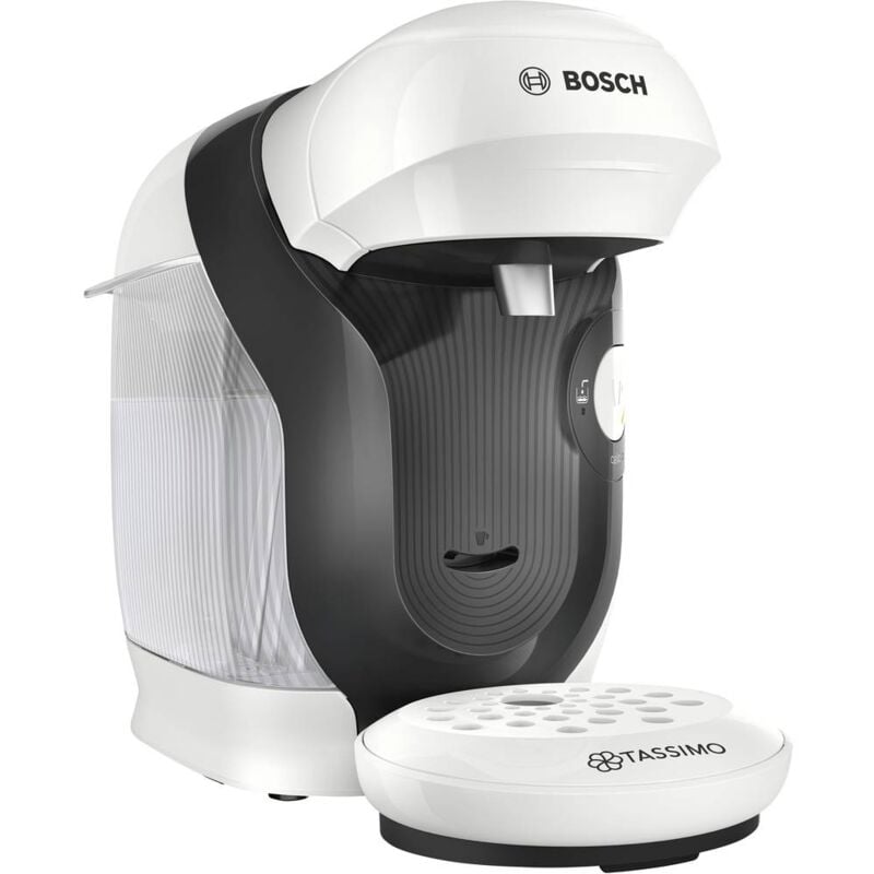 Image of Bosch - Haushalt Style TAS1104 Bianco, Nero Macchina per caffè con capsule One Touch, regolabile in altezza
