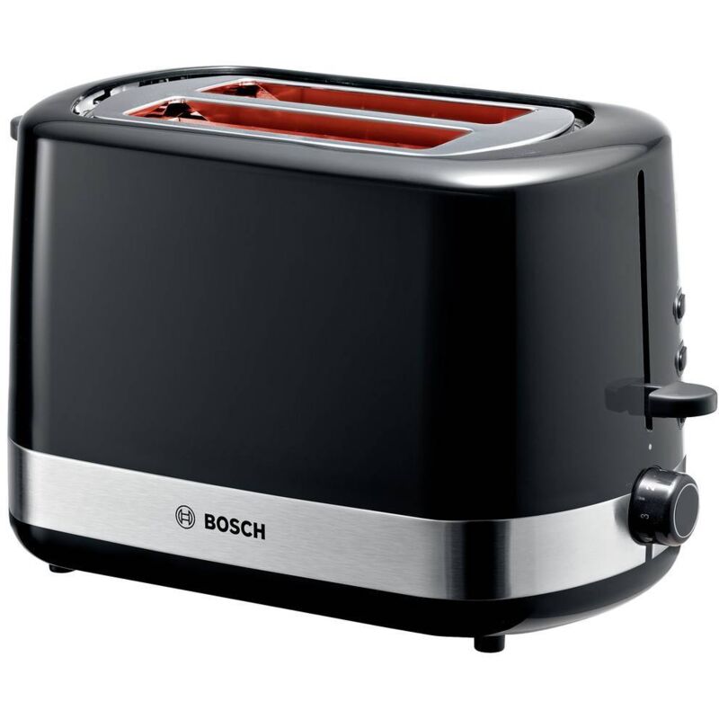 Bosch - TAT6A513 Tostapane 2 Fette 800W Nero e Acciaio Inossidabile
