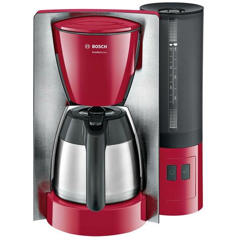 Bosch Haushalt TKA6A684 Cafetière rouge, noir Nombre de tasse=8