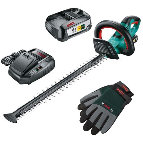 Bosch Hedgecut 18V-55 Cordless Hedge Cutter 18v Garden Trimmer + Battery + Gloves