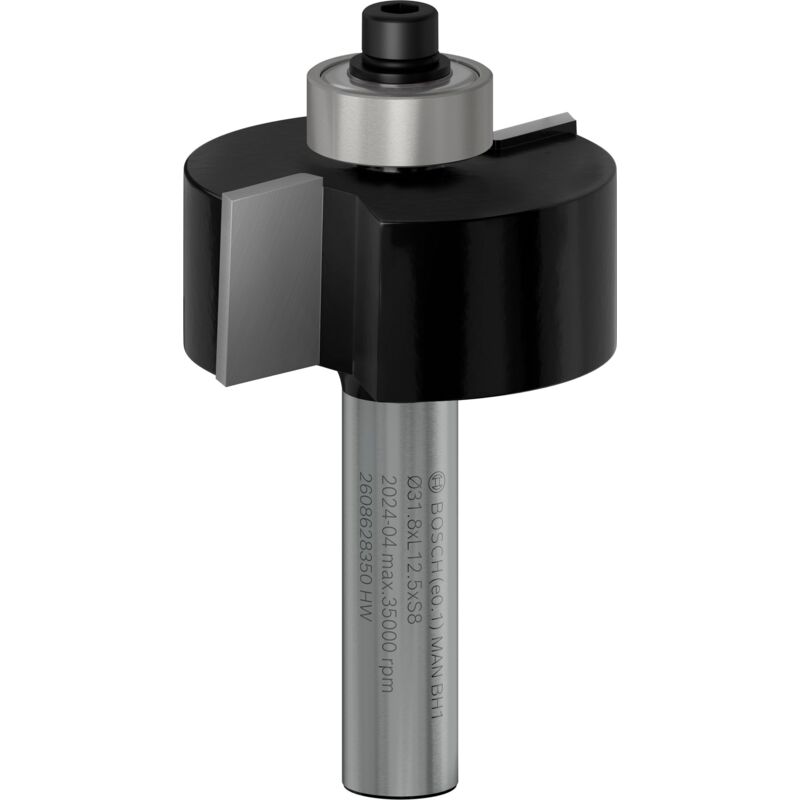 Falzfräser, Standard for Wood, 8 mm, b 9,5 mm, d 31,8 mm, l 12,5 mm, g 54 mm - Bosch