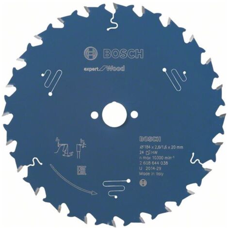 Bosch HM-Sägeblatt 184x2,6x20 Z24 2608644038 Expert for Wood, für Handkreissägen