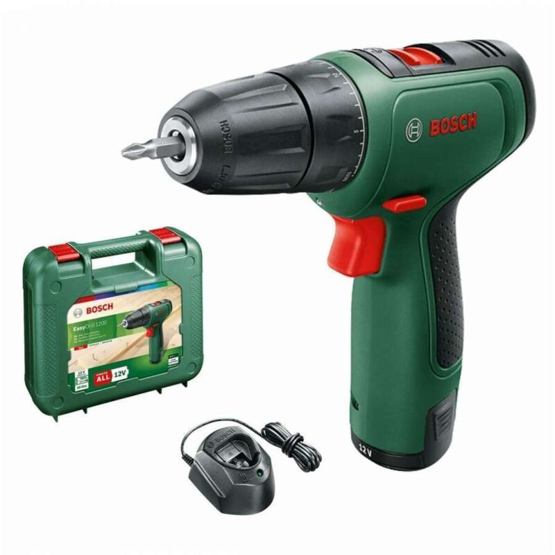 EasyDrill 1200 1500 rpm Keyless 940 g Nero, Verde - Bosch