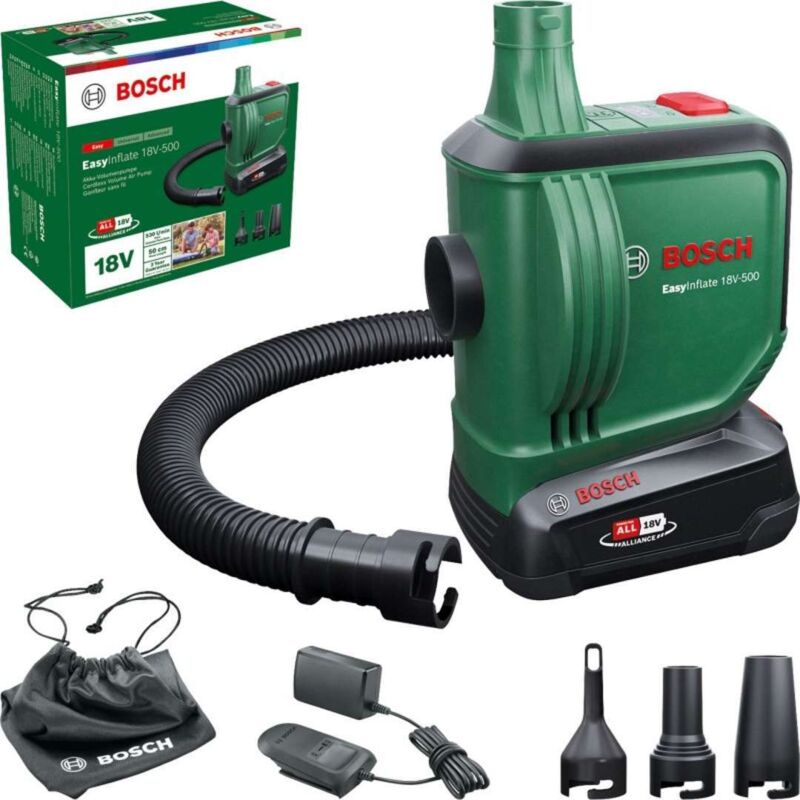 Pompa a batteria 18V, 1x batteria da 2,0 Ah, caricabatterie 0603947201 - Bosch