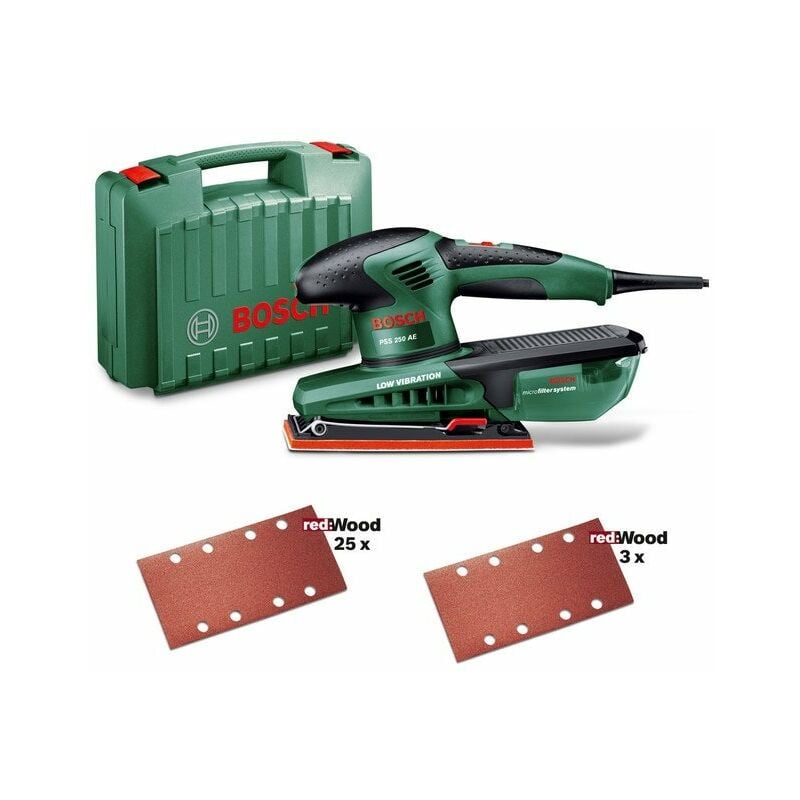 Ponceuse Vibrante Filaire Bosch Pss 250Ae, 250 W