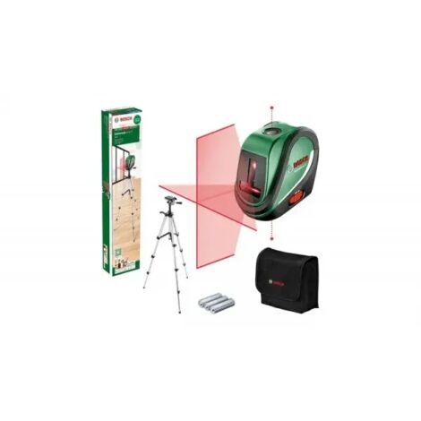 Bosch Hobby UniversalLevel 2 Set Livella laser multifunzione 2 linee rosse con treppiede