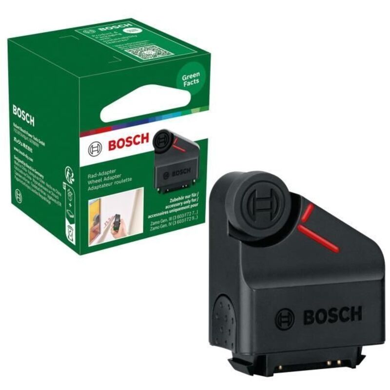 Bosch - Appareil de mesure laser Zamo Wheel Adapter (accessoire pour Zamo 4ème génération, pour une mesure rapide et facile des courbes et des