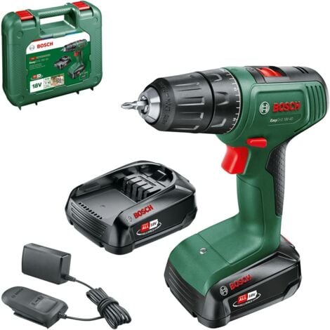 BOSCH Hogar y Jardín Taladro atornillador inalámbrico EasyDrill 18V-40 - 18 V 2 Ah Li-Ion - 06039D8005