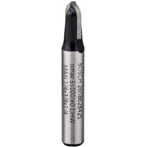 Bosch Hohlkehlfräser 1/4&quot R1 3,2 mm Ø 9,5 mm L 9,2 mm G 40 mm - 2608628425