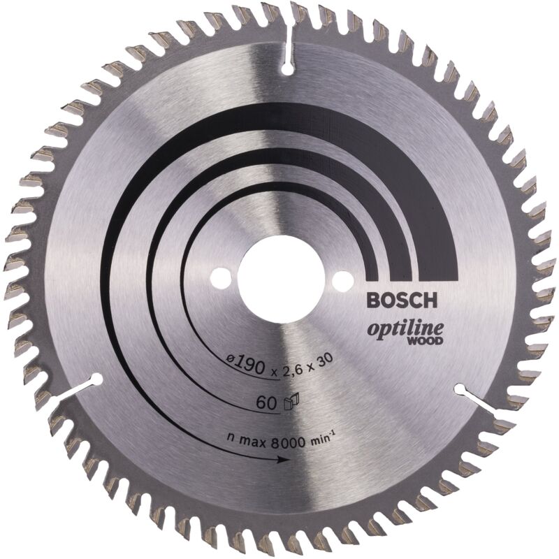 

BOSCH 2608641188 Hoja de sierra circular Optiline Wood 190 x 30 x 2,6 mm 60
