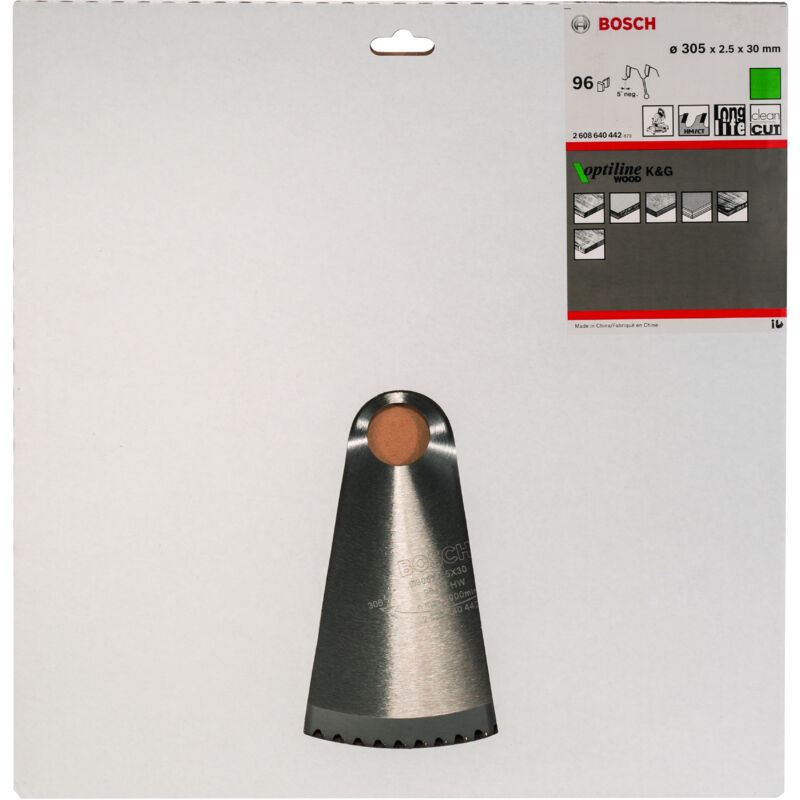 

BOSCH 2608640442 Hoja de sierra circular Optiline Wood 305 x 30 x 2,5 mm 96