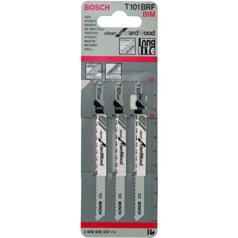 

2608636227 Hoja de sierra de calar T 101 BRF Clean for Hard Wood - Bosch
