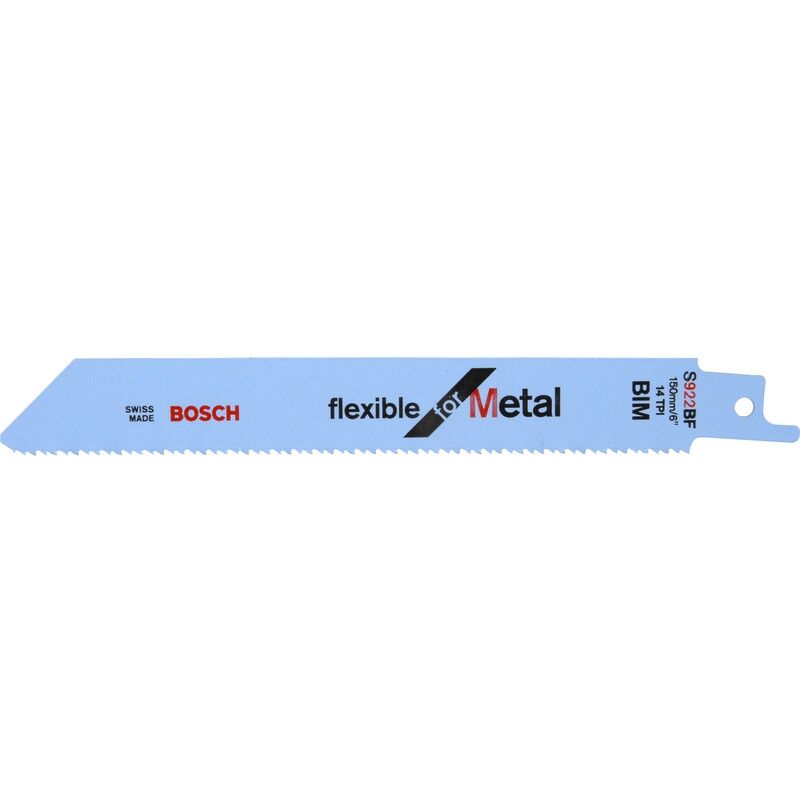 

Bosch Professional S 922 Bf Flexible For Metal Hojas De Sierra Sable, Accesorios Para Metal, 150 X 19 X 0.9 Mm, Set De 5