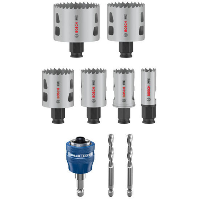 Bosch Hole Saws Sets Pro Multi Material Pc Plus Hole Saw Set 9 Pcs 2608594436