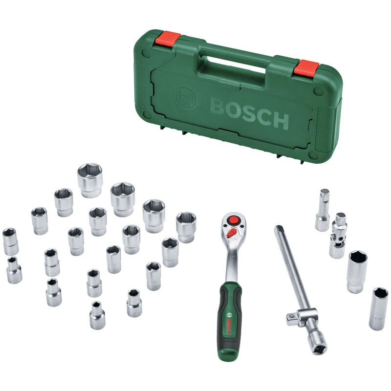 Set 25 clés a cliquet 1/2 (couple jusq. 768 nm bouton verrouill softgrip coffret transport) 1600A02Z9F - Bosch
