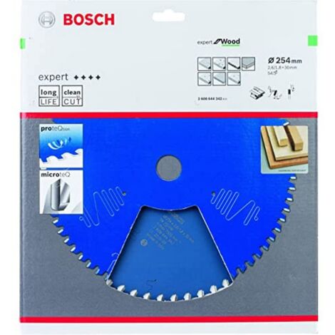 Bosch Home and Garden 2608644342 - Lama per sega circolare CSB Expert legno, nero, 254 x 30 x 54 D pos