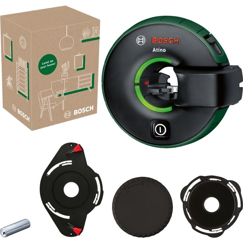 Laser ligne tout-en-un Bosch Atino de 2ème génération avec mètre ruban amovible et verrouillable