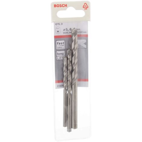Bosch Home and Garden CYL-3, Set Diametro 5-6-8, Argento/Grigio, Diametro 5/6/8 mm