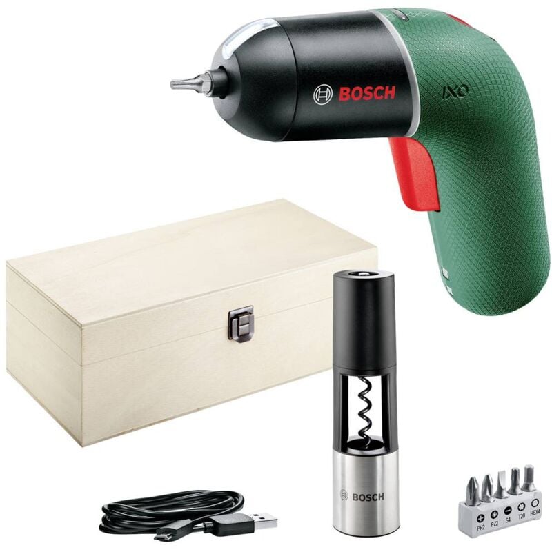 Bosch Home and Garden IXO 6 Classic Vino Set 06039C7103 Trapano avvitatore a batteria 3.6 V 2.5 Ah Li-Ion