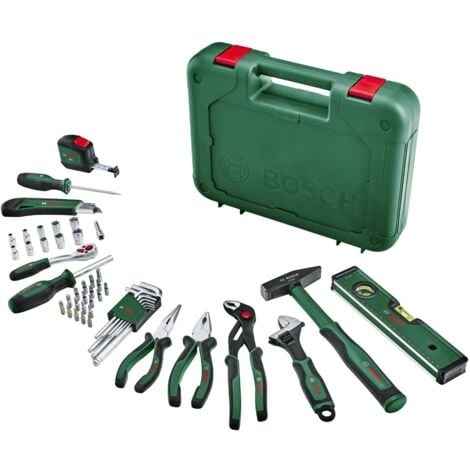 Bosch Home and Garden Set di utensili manuali Advanced da 52 pezzi (kit materiali alta qualità per amanti del fai-da-te esperti, lunga durata d'uso, caratteristiche design ergonomiche)