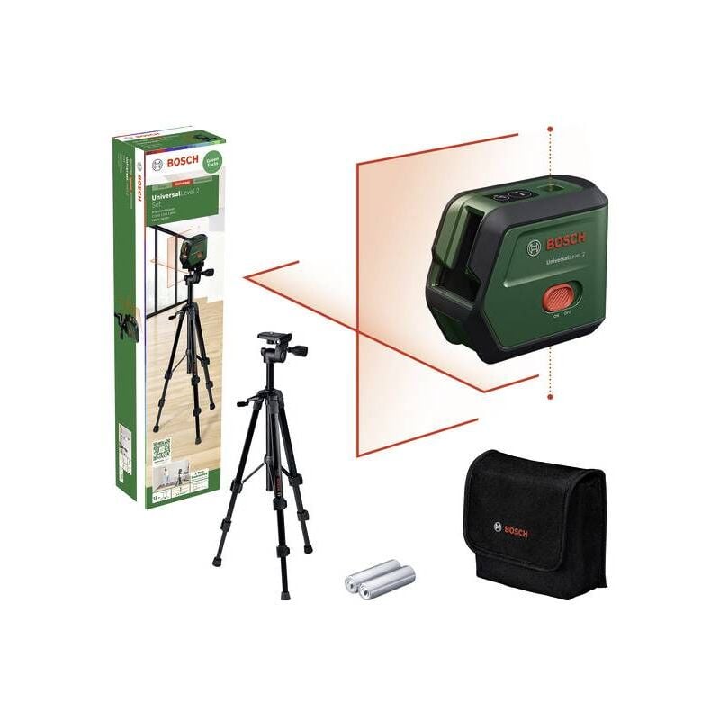 Bosch Home and Garden UniversalLevel 2 Set Laser en croix Portée (max.): 12 m Y487183