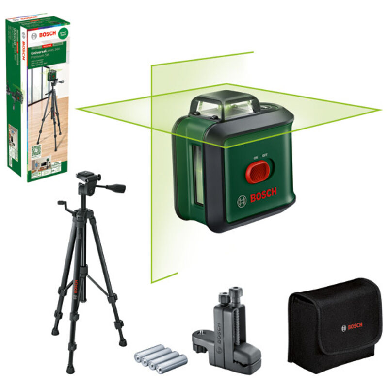 Bosch - Accessori - Laser a croce, portata 24 m, con accessori 0603663E07