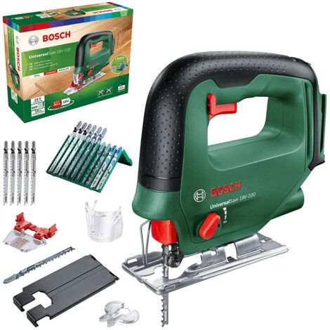 Bosch Home et Jardin 0603011101 Bosch UniversalSaw 18V-100 (sans batterie, système de 18 V, avec jeu de 15 lames de Saw de jigsaw, in Box) - de Edition Amazon