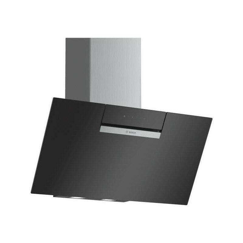 Hotte décorative incliné aspirante noire Largeur 80cm Débit d'air 669m3/h - Noir - Bosch