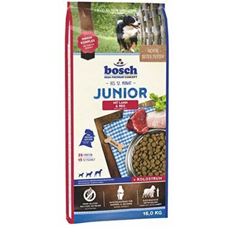Bosch Junior Alimento Secco per Cani con Agnello e Riso - 15 kg