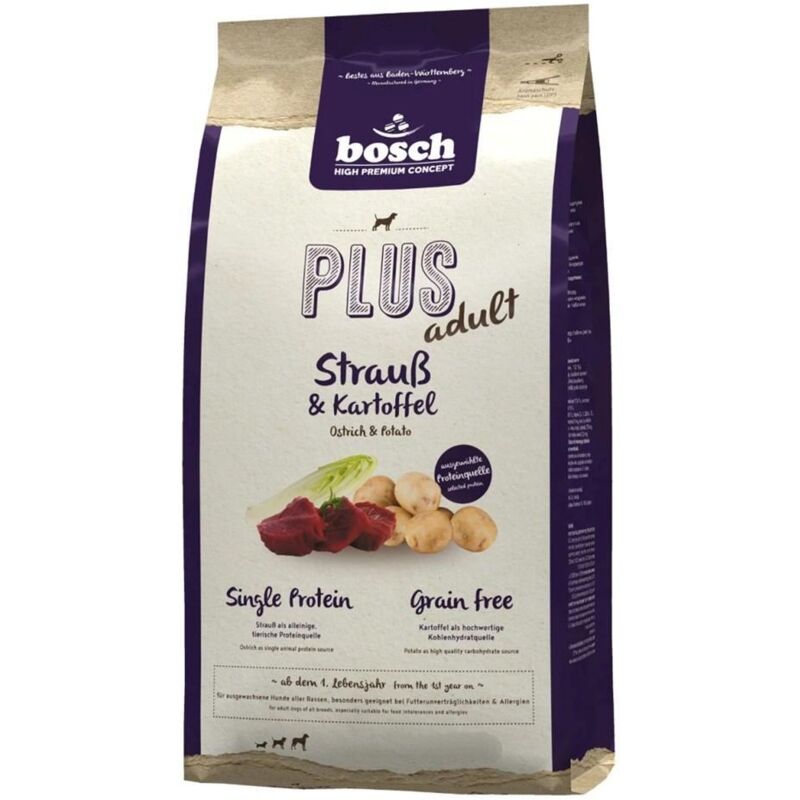 Bosch Plus Adult Struzzo Patate Alimentazione Cane 2,5 kg