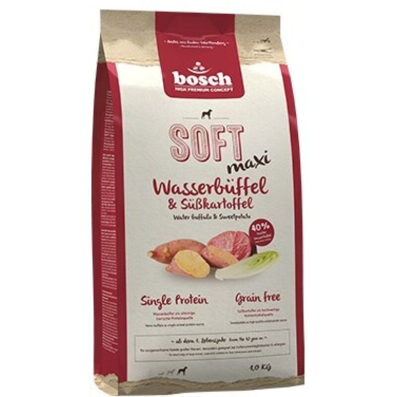 Crocchette per Cani Adulto BOSCH Soft Maxi Manzo, Bufalo e Patate Dolci, 12,5 kg