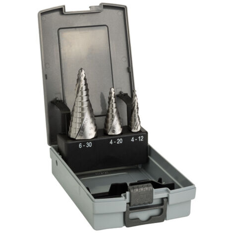 Bosch HSS Stufenbohrer Satz 3 tlg. ( 4-12 / 4-20 / 6-30 ) 2608587426 ProBox