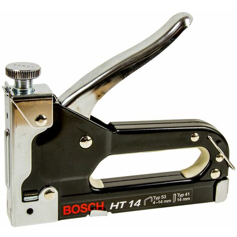 Bosch HT 14 Handtacker für Typ 53 Klammern mit Klammernlänge 4,0 - 14,0 mm & Typ 41 mit 14 mm Länge