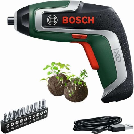 Bosch – Visseuse sans fil 3,6V – Batterie lithium-ion 2,0Ah – Autonomie jusqu'à 190 vis – Éclairage LED 360° pour zones sombres
