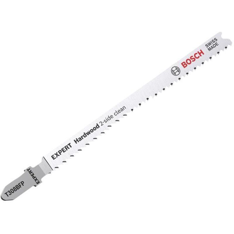 Bosch 2608900548 EXPERT Hardwood 2-side Clean T308BFP Jigsaw Blade Pack of 5 BPAT308BFP
