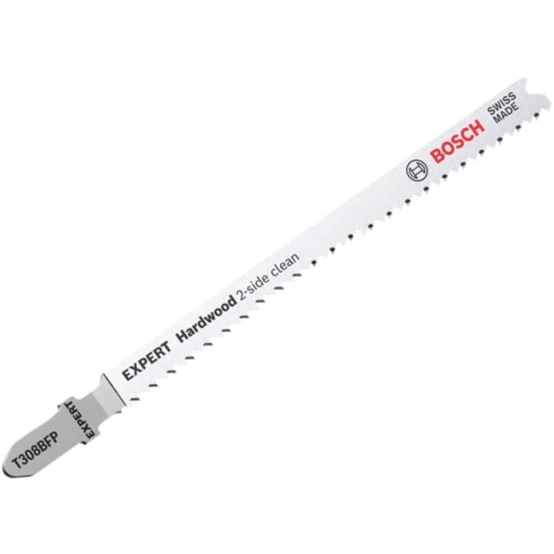 Bosch Expert Hardwood 2-side Clean T308BFP Jigsaw Blade Pack of 5